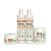 Kit África Baobá Apse - Shampoo, Condicionador, Máscara e Creme de Pentear - Apse Cosmetics