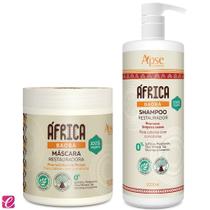 kit África Baobá Shampoo 1 Litro e Máscara Hidratante 500gr Apse Cosmétics Sem Parabenos