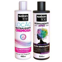 Kit Afro Loção Onduladora + Loção Neutralizante Salon Line
