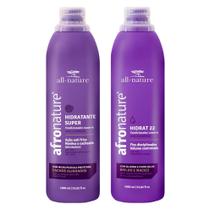 Kit Afro Nature Hidrat 22 + 1 Hidratante Super Ativador de Cachos 1000ml All Nature Proteção Uv