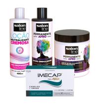 Kit Afro Salon Line Bigudinho + Imecap hair max Capsulas