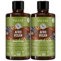 Kit Afro Vegan Shampoo 300Ml + Ativador De Cachos Inoar 300M