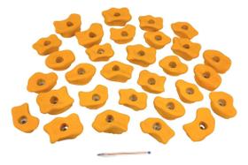 Kit Agarras Escalada Infantil AlpiKids Amarelo (30 peças)