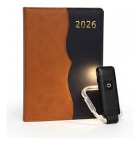 Kit Agenda 2026 Luz De Leitura Led Presente Amigo Oculto Top