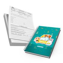 Kit Agenda Pet Shop Ficha Anamnese e cadastro Banho e Tosa - Gratifke