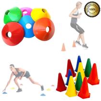 Kit Agilidade Treino Futebol C 10 Cones +10 Chapéu Chinês Kit Agilidade Treino Futebol C 10 Cones +10 Chapéu Chinês