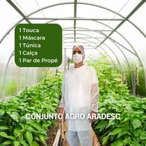 Kit Agro descartavel Aradesc proteção contra contaminação Kit Agro descartavel Aradesc proteção contra contaminação