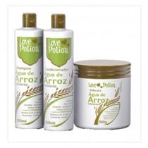 Kit água de arroz - shampoo - máscara - condicionador - love potion