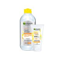 Kit Água Micelar Antioleosidade + Hidratante Facial Uniform & Matte Vitamina C Garnier SkinActive