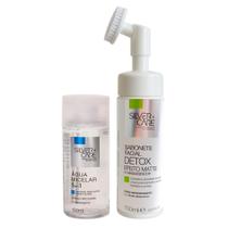 Kit Água Micelar + Sabonete Facial Detox C/ Massageador