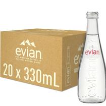 Kit Água Mineral c/ gás Francesa EVIAN Vidro 330ml c/ 20un