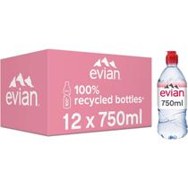 Kit Água Mineral S/ Gás Francesa Evian Pet 750Ml C/12Un