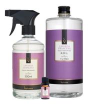 Kit Água Perfumada + Refil 1 Litro + Essência Lavanda Francesa Via Aroma