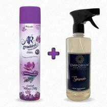 Kit Água Perfumada Spray de Ambiente 500ml + Odorizador Spray de Ambiente Tipo Bom Ar 400ml