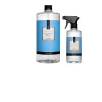 Kit Agua Spray 500ml + Refil 1 Litro Peonia Garden Via Aroma Para Casa Lojas de Roupas Tecidos Cama