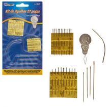 Kit Agulha Costura Remendar De Mão Bordar Couro