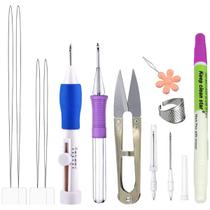 Kit Agulha Magica Bordado Ponto Russo Alto Relevo 10 Itens