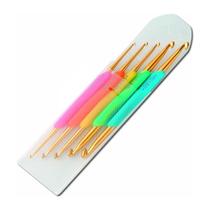 Kit Agulha para Crochê Hamanaka Amiami Ponta Dupla 5 Peças