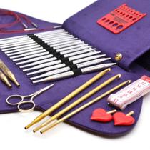 Kit Agulhas Circulares + Agulhas de Crochê + Acessórios Addi Wooly Hugs - Click System