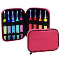 Kit Agulhas De Crochê Com LED 9 Unidades + Estojo DIY Kit Agulhas De Crochê Com LED 9 Unidades + Estojo DIY