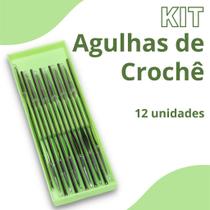 Kit Agulhas de Crochê - Estojo com 12 Unidades - Kaftor