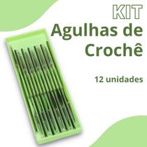 Kit Agulhas De Crochê - Estojo Com 12 Unidades - Tam 00 - Nybc