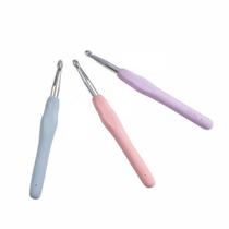 Kit Agulhas Para Croche 3un Cabo Emborrachado 6.5, 7mm E 8mm