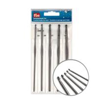 Kit Agulhas Para Crochê Prym Gun Metal Com 5 Peças