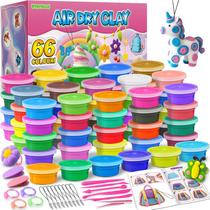 Kit Air Dry Clay ESSENSON 66 Colors Modeling Magic para crianças Kit Air Dry Clay ESSENSON 66 Colors Modeling Magic para crianças