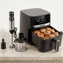 Kit air fryer 8l e mixer completo
