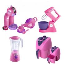 Kit Air Fryer Litlle Cozinha Cafeteira Chef Kids Brinquedo 4