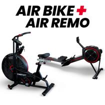 Kit Air Remo e Air Bike Consport Exercício Funcional Aparelhos Simulador Aeróbico Residencial - Natural Fitness