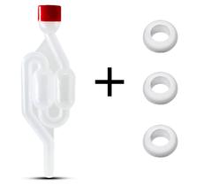 Kit Airlock Tipo S c/ 03 Anéis Vedantes