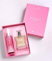 Kit Aknay Flowers Perfume e Body Splash Petala Beauty Floral Sofisticado Alta Fixação Floral Marcante