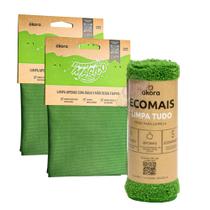 Kit Akora 2 Pano Limpa Vidros e Espelhos 1 Pano Limpa Tudo Ecomais Limpeza Sem Fiapos Só com Água Kit Akora 2 Pano Limpa Vidros e Espelhos 1 Pano Limpa Tudo Ecomais Limpeza Sem Fiapos Só com Água