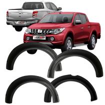 Kit Alargador de Paralama Mitsubishi L200 Triton 2016 a 2020 Preto Fosco