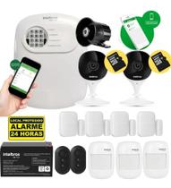 Kit Alarme 7 Sensores Sf C/ 2 Câmeras Full Hd Wifi Intelbras