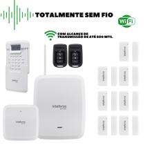 Kit Alarme Amt 8000 Wifi 7 Sensores Magnéticos Intelbras