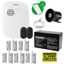Kit Alarme ANM 24 NET c/ 5 Sensores Com Fio para Porta de Aço e 100m de Cabo