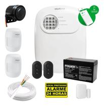 Kit Alarme Anm 24 Net C/ Sensores, Bateria, Sirene E Control - Intelbras