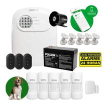Kit Alarme ANM 24 NET com 5 Sensores de Presença PET e 1 Magnético