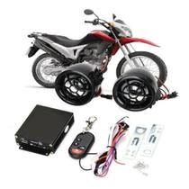 Kit alarme anti furto para moto bluetooth trava com caixa de som controle remoto mp3 radio fm usb