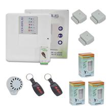 Kit Alarme central WI-FI 6 sensores sem fio Hombrus