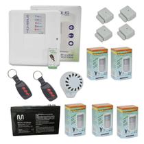 Kit Alarme central WI-FI 9 sensores s fio Hombrus c bateria