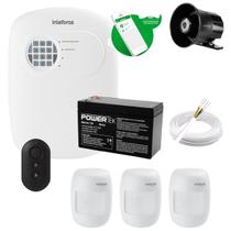 Kit Alarme Com Fio Intelbras 3 Sensores Infra PET, Bateria e 50m de Cabo Kit Alarme Com Fio Intelbras 3 Sensores Infra PET, Bateria e 50m de Cabo