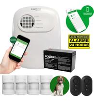 Kit Alarme Com Fio Intelbras 4 Sensores Infra PET, Bateria e 60m Cabo Kit Alarme Com Fio Intelbras 4 Sensores Infra PET, Bateria e 60m Cabo