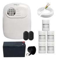 Kit Alarme Com Fio Intelbras 5 Sensores Infra PET, 100m de Cabo e Bateria Kit Alarme Com Fio Intelbras 5 Sensores Infra PET, 100m de Cabo e Bateria
