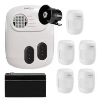 Kit Alarme Com Fio Intelbras com 5 Sensores de Movimento IVP 3000, 2 Controles Remotos
