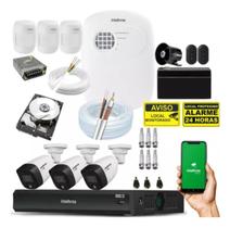 Kit Alarme e Câmeras Intelbras 2 em 1 Segurança Completa