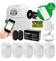 Kit Alarme Híbrido ANM 24 NET c/ 6 Sensores e Acesso Remoto Via App